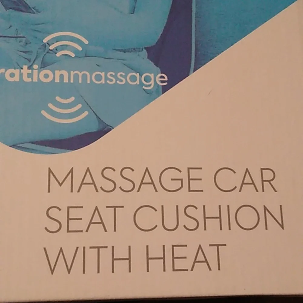 COBY Vibration Massage Cushion Car Seat Couch / Chair Gift Optional Heat New Box